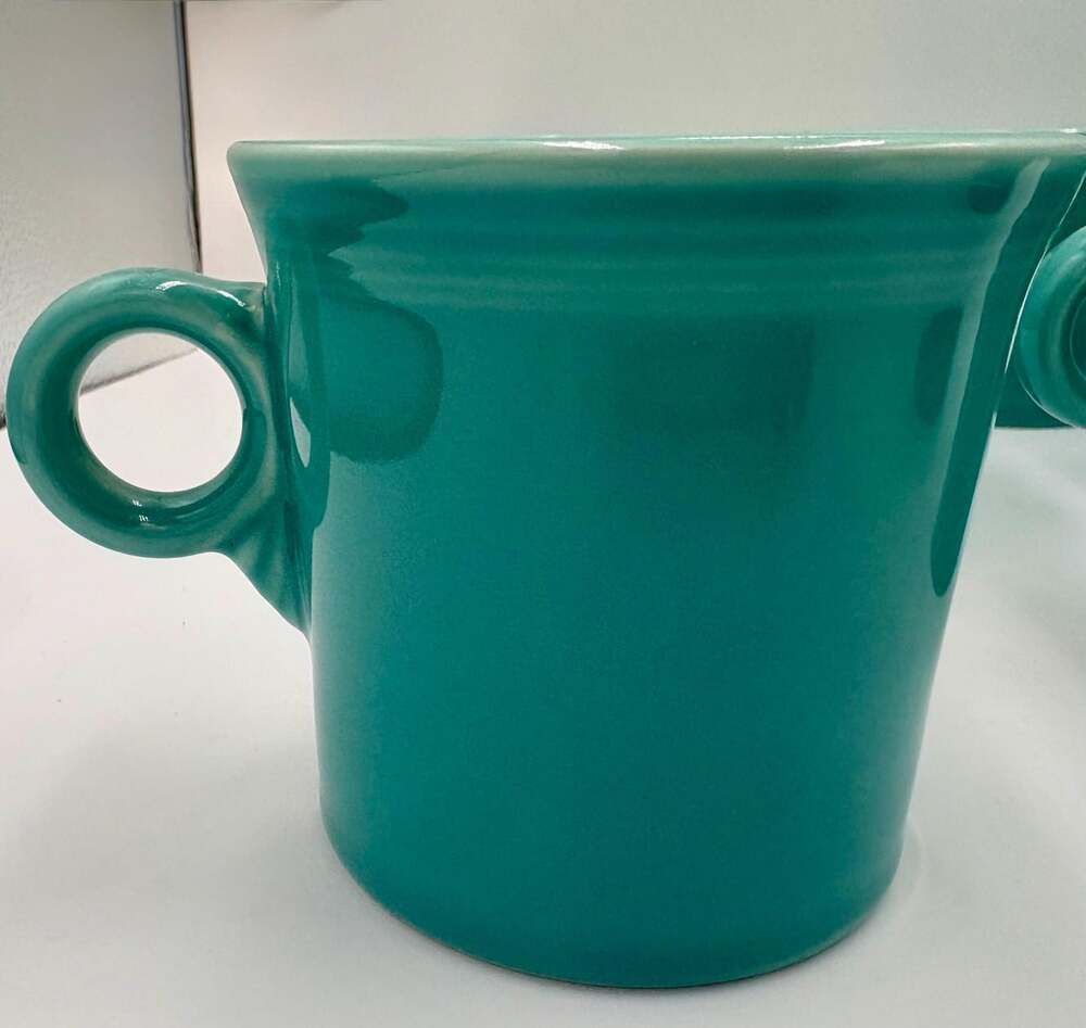Fiestaware turquoise coffee mugs | set of 4 Homer Laughlin China Co.